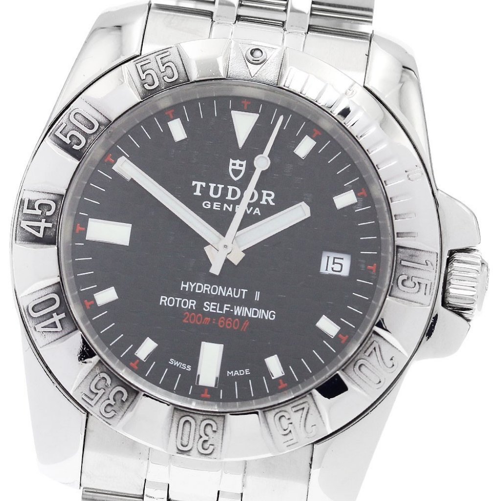 Tudor Hydronaut Ii 20030 Date Black Dial Automatic Mens Watch898889